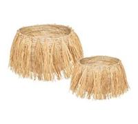 Atmosphera Paniers de rangement raphia - Beige