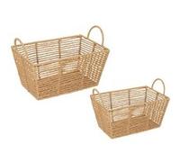Atmosphera – Lot de 2 paniers de rangement Eugène 35 cm Naturel