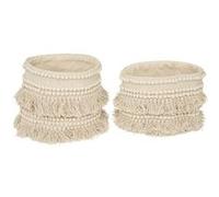 Atmosphera Créateur d'intérieur - Lot de 2 Paniers Déco "Seav" 25cm Beige Beige G