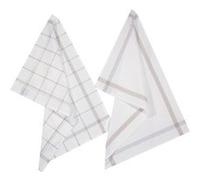 Atmosphera Créateur d'intérieur - Lot de 2 Torchons de Cuisine "Traditionnel" 70cm Gris Gris G