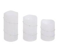 Atmosphera Créateur d'intérieur - Lot de 3 Bougies LED "Copper" 14cm Blanc Chaud Blanc