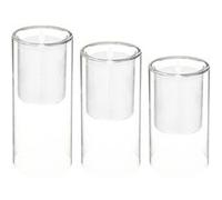 Atmosphera Coffret 3 bougies LED Double verre Transparent 36x30 cm
