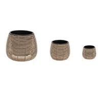 Atmosphera – Lot de 3 cache-pots Cam d20/29/45 cm Beige