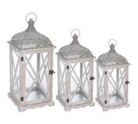 Atmosphera Créateur d'intérieur - Lot de 3 Lanternes "Folkdream" 66cm Gris Gris G