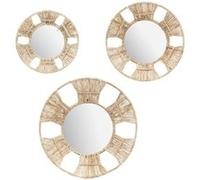 Atmosphera Lots 3 Miroirs Jute 31 cm