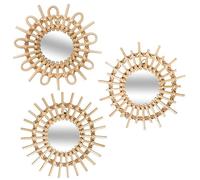 Lot de 3 miroirs rotin soleil d28