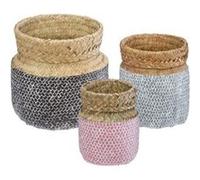 Lot de 3 paniers de rangement - Multicolore