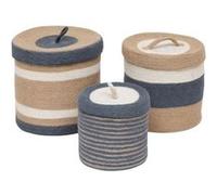 Atmosphera Créateur d'intérieur - Lot de 3 Paniers en Jute "Océane" 27cm Multicolore Multicolore