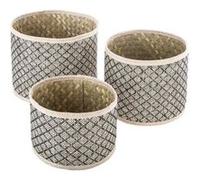 Atmosphera – Paniers de rangement ronds – Noir