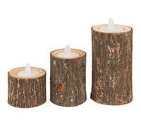 Atmosphera Lot 3 photophores - H 5/7,7/11,7 cm - Marron