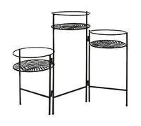 ATMOSPHERA CREATEUR D'INTERIEUR Lot de 3 Portes Plante en métal Leaf Noir