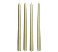 Lot de 4 Bougies Bâton Satin 25cm Or