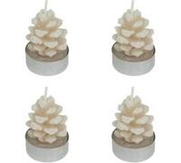 Atmosphera Créateur d'intérieur - Lot de 4 Bougies Chauffe-Plats "Pomme de Pin" 100g Beige Beige