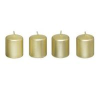 Lot de 4 Bougies Déco Satin 4cm Or