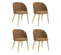 Atmosphera Créateur d'intérieur - Lot de 4 Chaises Design Céleste 80cm Bronze