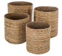 Set de 4 paniers roseau D19/22/24/28cm - Atmosphera Créateur d'intérieur