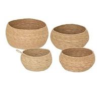 Atmosphera – Lot de 4 paniers Aliza en jonc de mer D22/30/40/50 cm – Naturel
