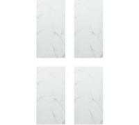 Atmosphera Créateur d'intérieur - Lot de 4 Panneaux Effet Marbre "Bano" 30x60cm Blanc Blanc