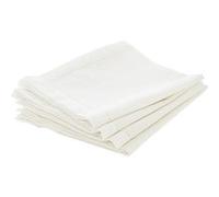 Atmosphera Créateur d'intérieur - Lot de 4 Serviettes de Table "Chambray" 40x40cm Ecru Blanc, Beige G