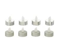 Atmosphera Créateur d'intérieur - Lot de 8 Bougies Led "Colorama" 4cm Argent