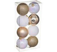 Lot de 8 boules D.7cm rouge or - Atmosphera Créateur d'intérieur