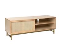 Atmosphera Créateur d'Intérieur - Meuble TV Rayo 1 Porte Coulissante - Meuble de Rangement 3 Cases pour Chambre, Salon, Bureau - H50 x L140cm