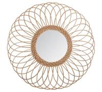 Atmosphera Créateur d'intérieur - Miroir en Rotin Rosace 58cm Beige