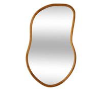 Atmosphera Créateur d'Intérieur - Miroir Livia Forme Organique - Miroir Mural en Bois pour Chambre, Salon, Entrée - L45 x H75 cm - Beige