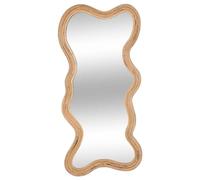Atmosphera Créateur d'Intérieur - Miroir Maggie Forme Organique - Chambre, Salon, Entrée, Dressing - Cadre en Rotin - À Suspendre ou À Poser