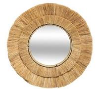 Miroir ""Safari"" raphia D57cm - Atmosphera Créateur d'intérieur