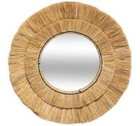 Miroir ""Safari"" raphia D57cm - Atmosphera Créateur d'intérieur