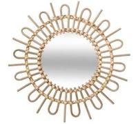 Atmosphera – Miroir mural en rotin Flore – Diamètre 50 cm