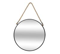 Atmosphera Créateur d'intérieur - Miroir Rond en Métal Corde 55cm Noir
