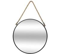 Miroir ""Corde"" noir D55cm - Atmosphera Créateur d'intérieur