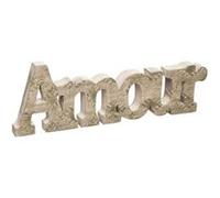 Atmosphera Créateur d'intérieur - Mot à Poser Déco en Bois "Amour" 30cm Beige G