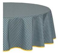 Nappe ronde - ATMOSPHERA - Alya - Anti-taches - Bleu - D 180 cm - Imprimé multicolore