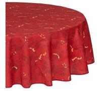 Atmosphera Créateur d'intérieur - Nappe Antitache Ronde "Maison des Couleurs" 180cm Rouge Rouge G