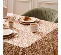 Atmosphera Créateur d'intérieur - Nappe en Coton "Leopardi" 150x250cm Beige