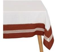 Atmosphera Créateur d'intérieur - Nappe en Coton "Nuba" 150x250cm Blanc Blanc G
