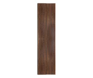 Atmosphera Créateur d'intérieur - Panneau Décoratif Tasseaux Bois Colva - 240x60cm - Effet Noyer Fond Noir-Réduction du Bruit - Entrée, Chambre, Salon