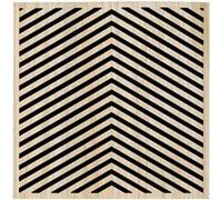Panneau Mural Déco à Chevrons Eileen 58x58cm Naturel