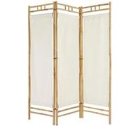 Atmosphera Créateur d'intérieur - Paravent en Bambou "Kael" 135x170cm Blanc Beige G