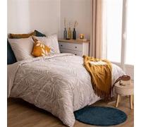 Atmosphera - Parure de lit imprimée nalh 240x220cm Beige Lin