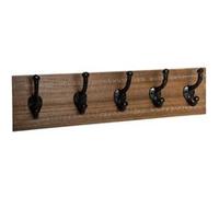 Atmosphera – Patère murale 5 crochets 50x14 cm Naturel