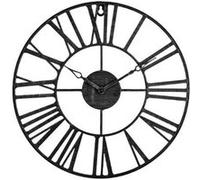Atmosphera - Horloge murale 'Time' vintage métal noire D37 cm