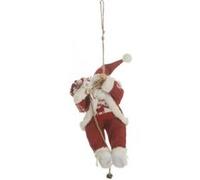Atmosphera Créateur d'intérieur - Père Noël Déco "Corde" 30cm Rouge & Blanc