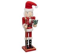 Personnage Déco Casse Noisette Père Noël 38cm Rouge