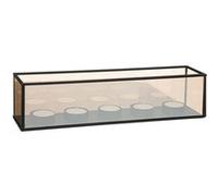 Atmosphera - Photophore 5 bougies Infini en verre 34x8,2cm noir