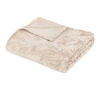 Plaid flanelle Roy beige 180x230cm - Atmosphera Créateur d'intérieur