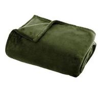 Atmosphera - Plaid - Flanelle - Vert Kaki - 125x150 cm